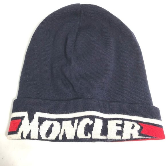 MONCLER logo beanie hat knit hat knit cap Knit hat - Picture 6 of 12